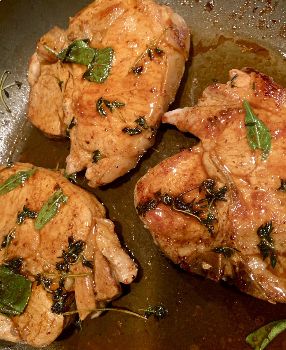 I’m not wasting one moment in observing #Veganuary as it’s a great opportunity to explore using herbs in your cooking. Here, for instance, I’ve combined both thyme and sage on these rare breed pork loin chops