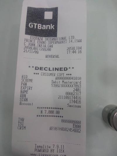 ask4_victor's tweet photo. @FirstBankngr that is the proof https://t.co/XdX44xWMMQ