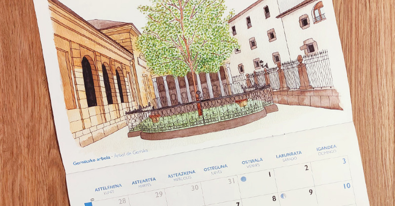 Urdailife's tweet photo. 🎊🎉 ¡Qué contestas estamos! 😙 🏘 Una de nuestras creaciones va a estar en vuestras casas y mesas de trabajo. Porque gentes de #Urdaibai… 📣 Urdaibai 2022ko egutegia inprimatuta dago. ✨🎨 Aurten, Urdaibaiko txokorik ederrenetako batzuk akuarela bertsioan biltzen ditu. https://t.co/P26dPHJlrI