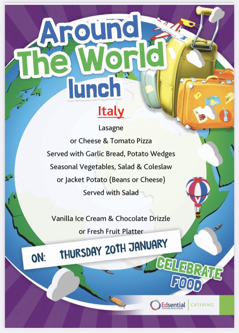 Thursday 20th January 
🇮🇹 Special Italian Lunch 🇮🇹