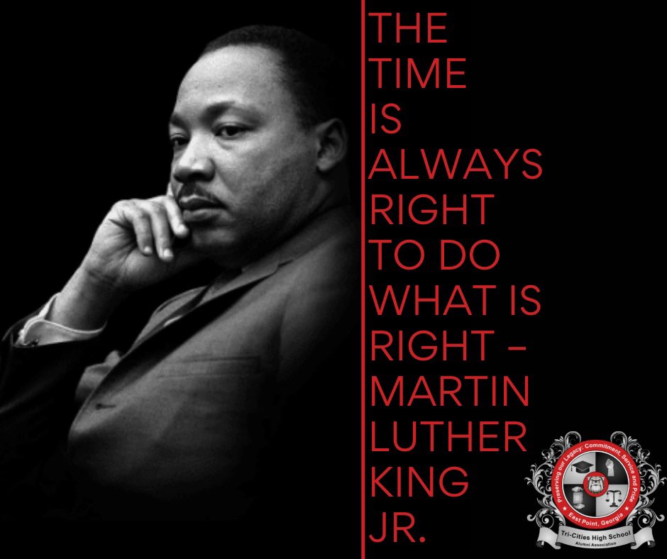 TCHSAABulldogs's tweet photo. Everyone can do something right if they put their mind to it. It doesn’t matter what age you are or where you’re from, it’s always time to make a change in the world. You can make a change just by doing good and what is right!

#MLKDay
#TCHSAA
#DoSomethingRight https://t.co/lylcg2xG2J