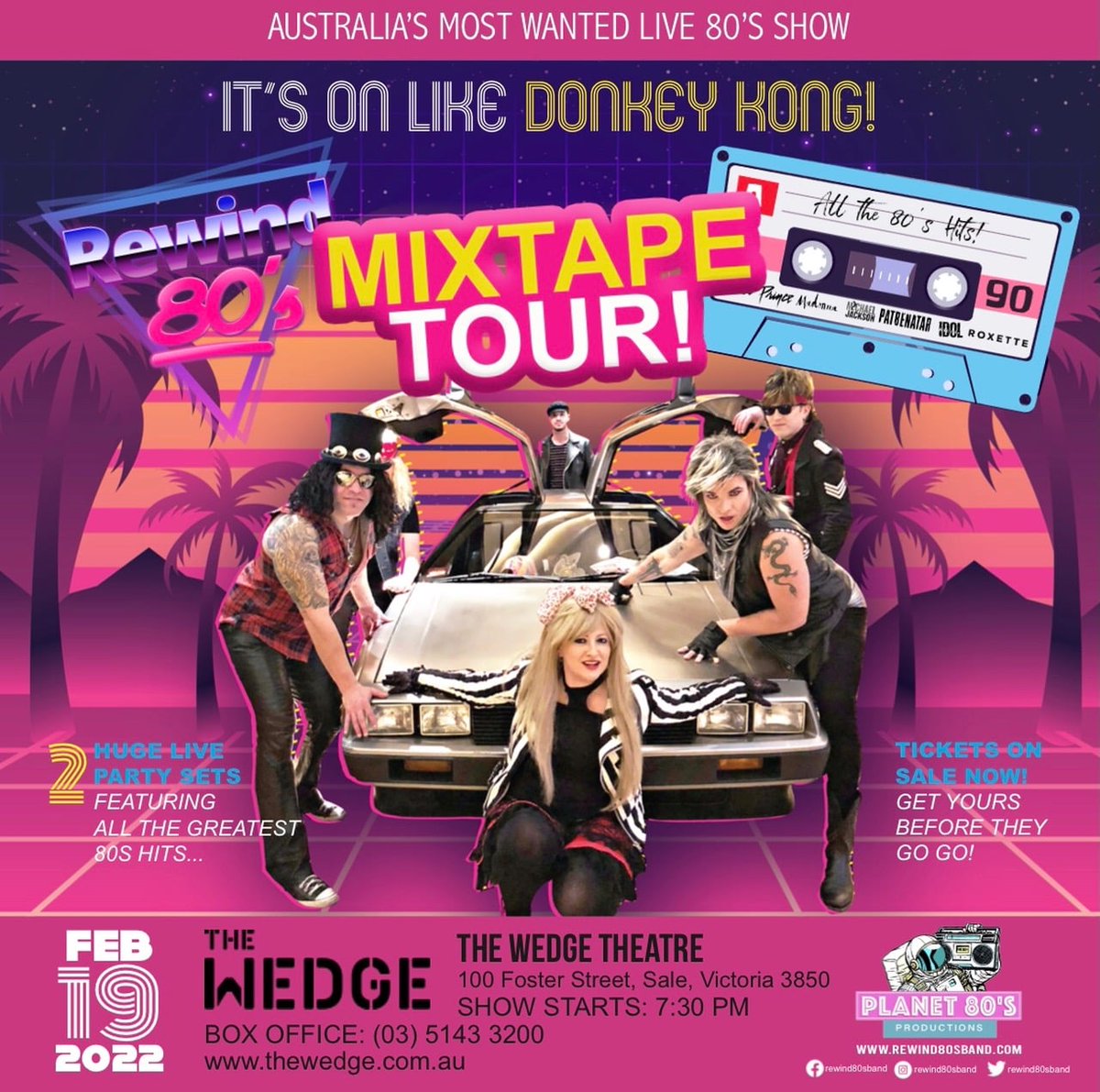 Gippsland only just over 4 weeks away!
rewind80smixtape.com.au
The Wedge Theatre - Sale 🎉🎉🎉🎉🎉
Tickets available now! #80s #80smusic #thewedgetheatre #80stribute #rewind80sband #80smixtape #rewind80smixtapetour