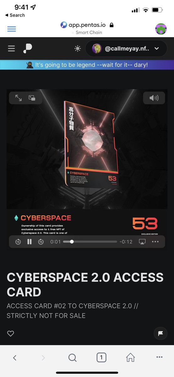 ohitsadil_'s tweet photo. Arghhhh! Cant wait to see @CyberSpceMonkey in opensea! Thanks for airdrop ser! 🚀🚀🚀 #WAGMI https://t.co/Jd0Ntb5nKr