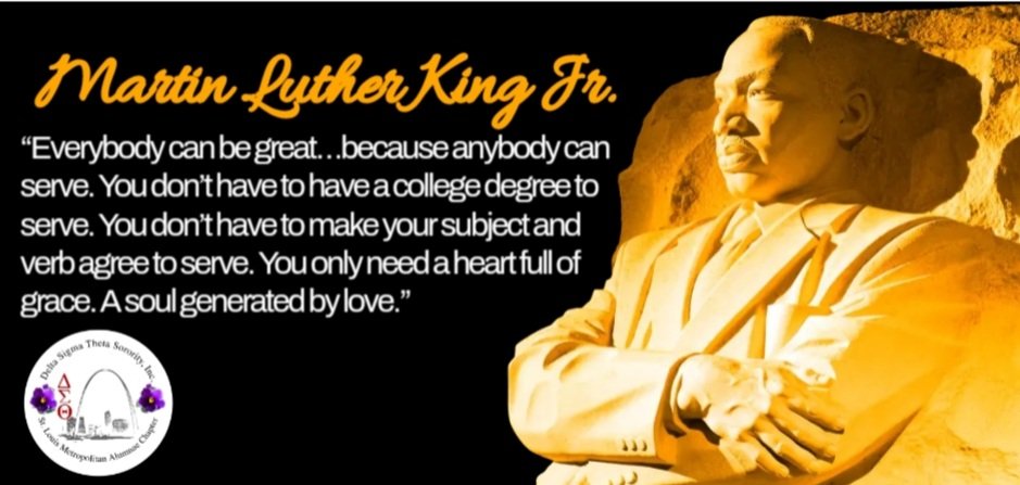 “Everybody can be great…because anybody can serve. You don’t have to have a college degree to serve. You don’t have to make your subject and verb agree to serve. You only need a heart full of grace. A soul generated by love.”