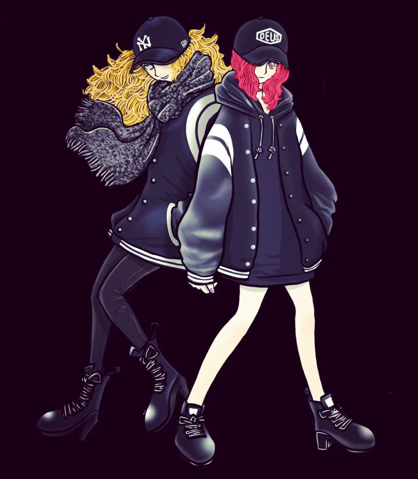 Doita キャップ女子 スタジャン女子 ニューエラ デウスエクスマキナ Newera Deusexmachina イラスト好きな人とつながりたい 絵描きさんとつながりたい T Co Aqgvjfmh Twitter