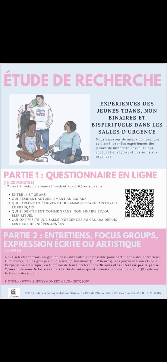 SLightfootRN's tweet photo. 🏳️‍⚧️Study recruitment:

We are recruiting trans, nonbinary, and Two-spirit youth for a community-based participatory action research study about their experiences in the emergency department! 

See posters below for more information: https://t.co/V81uin4Ekz