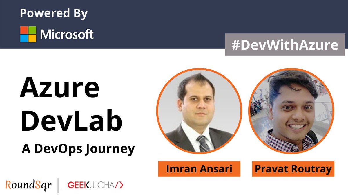 RoundSqr's tweet photo. In collaboration with @Geekulcha, our colleagues Imran Ansari and Pravat Routray provide a comprehensive explanation of what DevOps means and explore the DevOps Journey Roadmap.
Click here to watch the session: https://t.co/adZvBcHvr5
#devops #devwithazure #azure #cloud https://t.co/oKwlwSFAGK