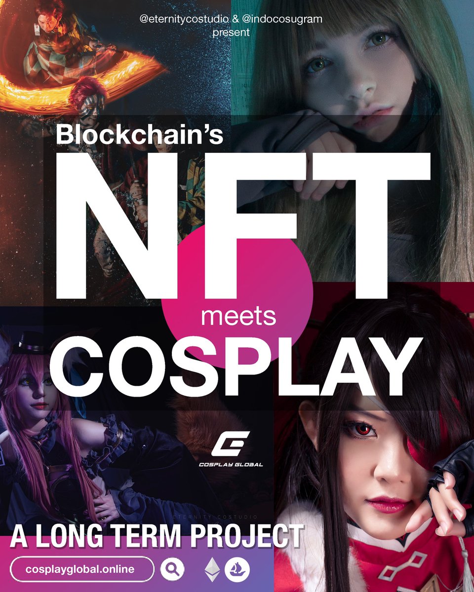 eicostudio's tweet photo. https://t.co/CpFt0ZYaws
https://t.co/Pc3I78fgLs @opensea 
--
@eternitycos and @indocosugram is now collaborate under the name Cosplay Global Alliance, creating a positive social platform using blockchain technology. https://t.co/FhGezP36z4
