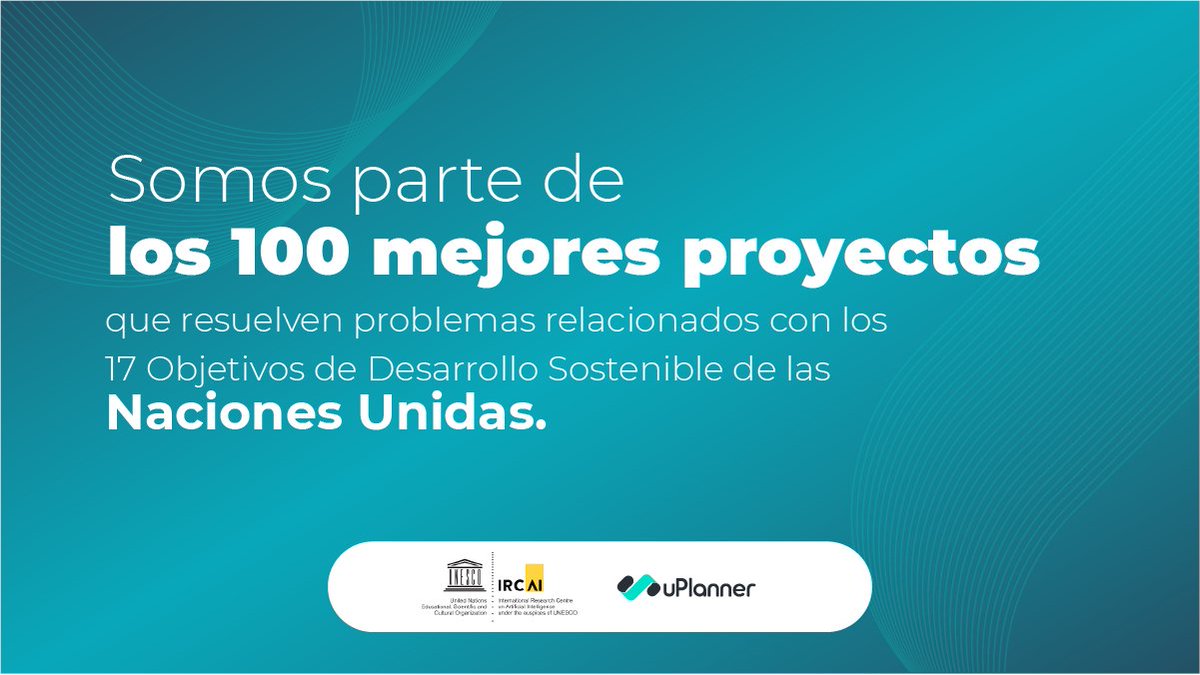 El Centro Internacional de Investigación en Inteligencia Artificial (IRCAI), nos ha ubicado dentro de los 12 proyectos de educación que resuelven problemas relacionados con los 17 Objetivos de Desarrollo Sostenible de las Naciones Unidas 👉 bit.ly/3rihKcA