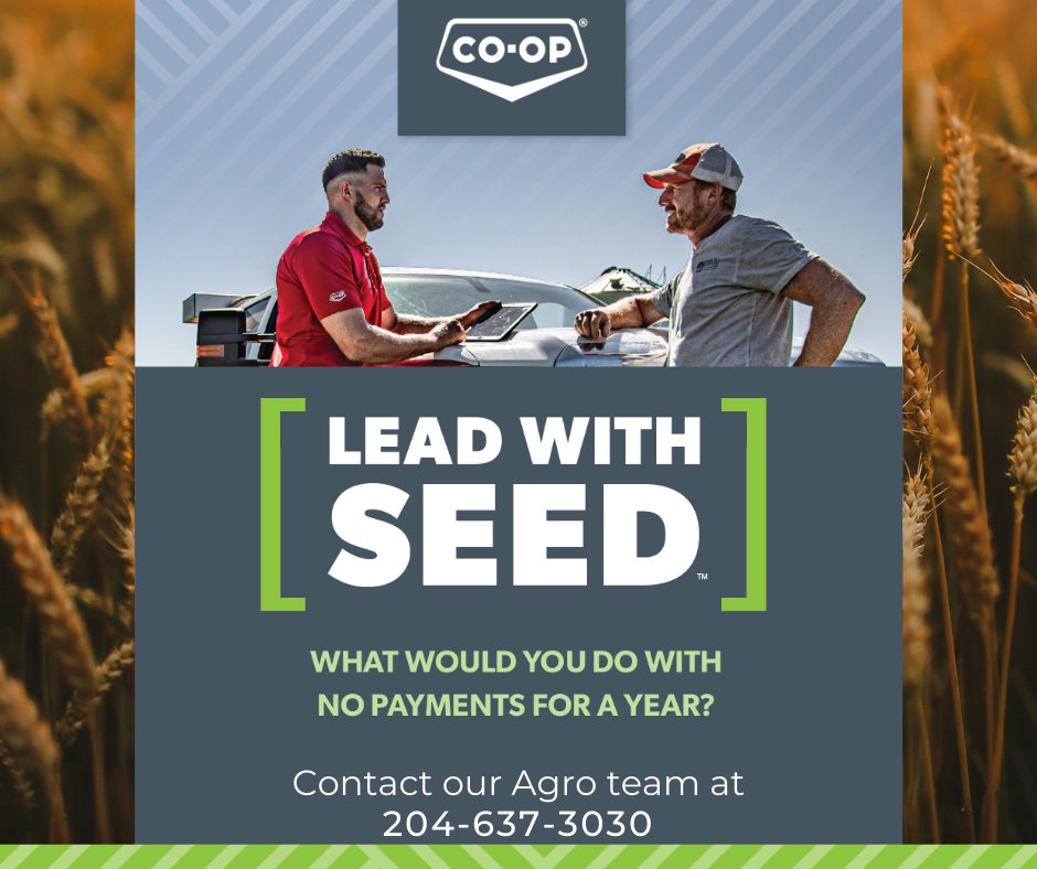 homestead_coop's tweet photo. Purchase seed with a line of credit from @FCCagriculture by Feb 1, 2022 &amp; enjoy no payments &amp; no interest until Oct 2022. Offer applies to qualifying canola, corn, forages &amp; soybean seed while supplies last. For more details, call our @HomesteadCoopAg Grow Team at 204-637-3030. https://t.co/3NKILbQfbv