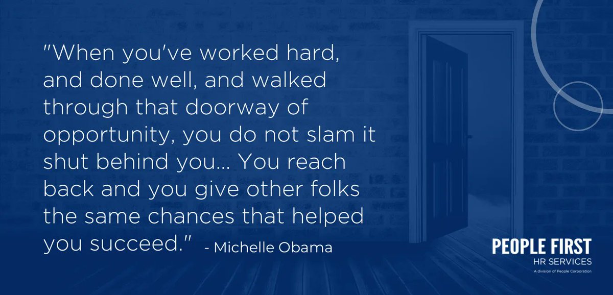 PeopleFirstHR_'s tweet image. As you achieve your goals and reach new levels of success this year, take time to pay it forward. An introduction, a conversation, or a heads up about an opportunity are small actions that can go a long way. 
#leadership
