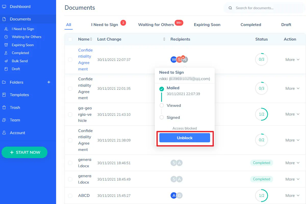 cocosign_online's tweet photo. If your signers are unable to access the #document because they entered the wrong code three times, you should know how to unblock the document access in the #CocoSign dashboard.
https://t.co/0n82GuTbra https://t.co/2csLXk94QR