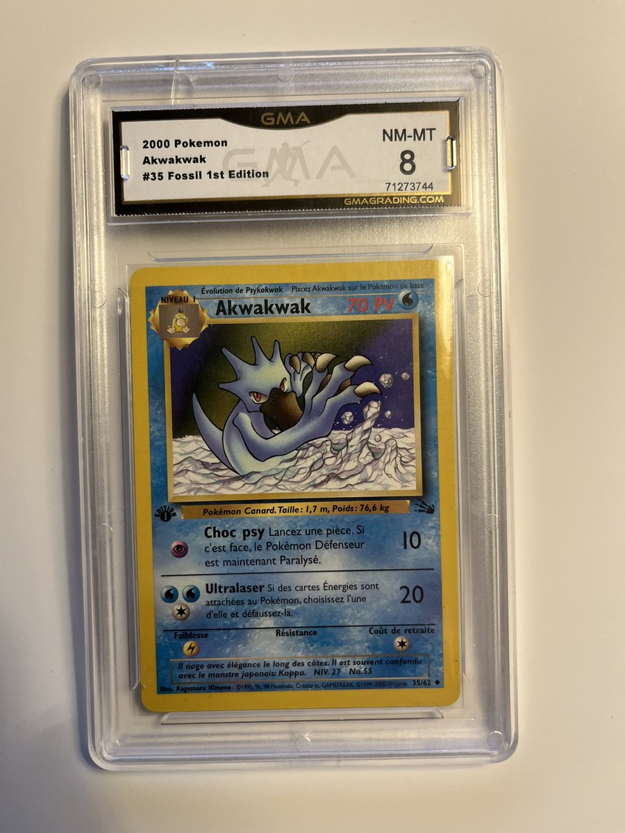 Twist2b_'s tweet photo. [CONCOURS] Les bg chose promise chose due, je vous fais gagner ce superbe Akwakwak Fossile 1st edition tout droit sorti de ma collec 💦

➡️RT 
➡️Fav 
➡️Follow @Twist2b_ 

Ce coup ci faudra me prouver que vous êtes un pokéfan, bonne chance 😁✌🏻

TAS 23/01 https://t.co/c35mp6F1kP