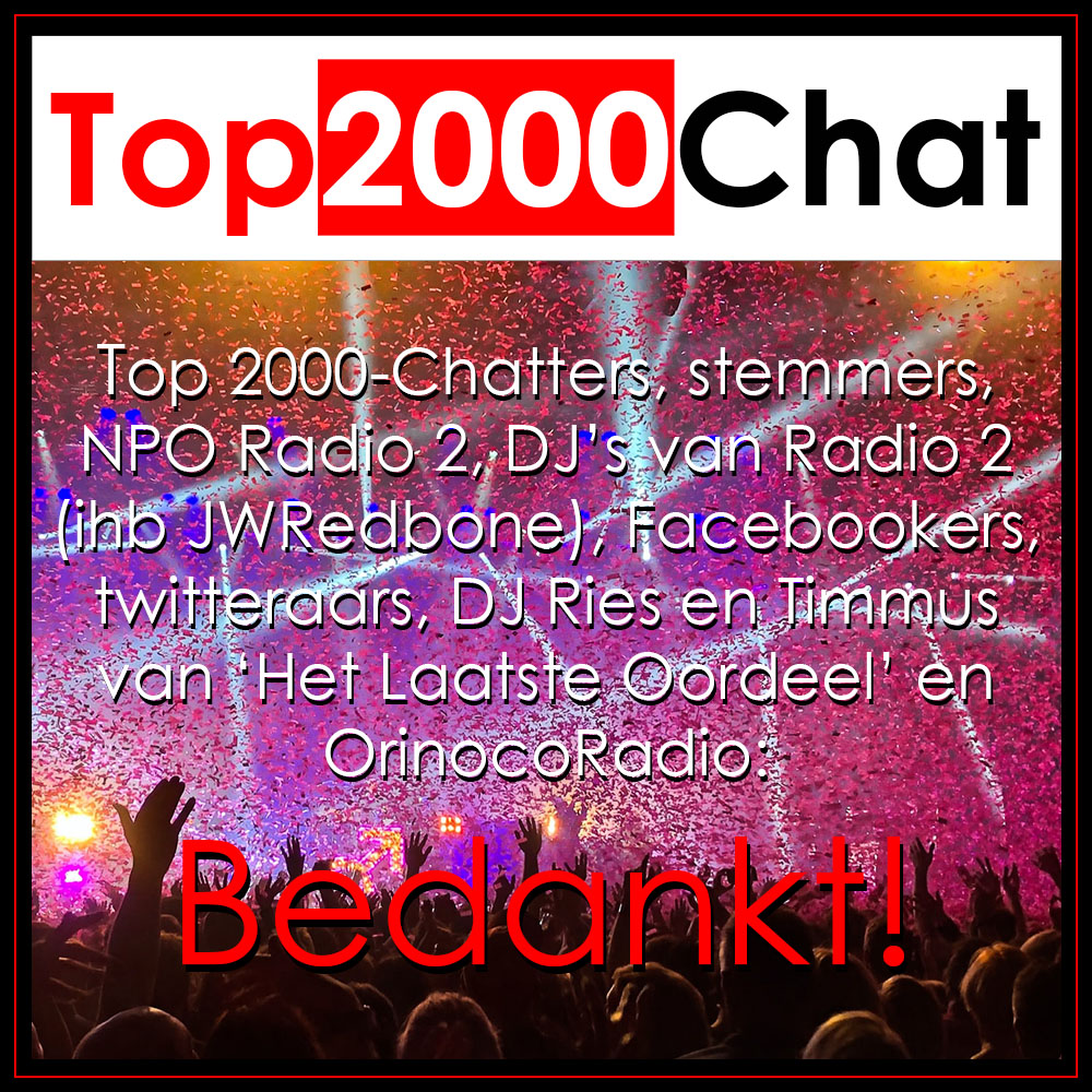 Top2000Chat's tweet image. ⌛ En dan zitten alle festiviteiten rond de 23e editie van de Top 2000 en een zeer gezellige 15e editie van de Top 2000 Chat erop! Het is klaar. We hebben genoten. Bedankt allemaal! 👏 Heel graag tot de volgende keer! 👋
#top2000 #top2000chat #orinocoradio