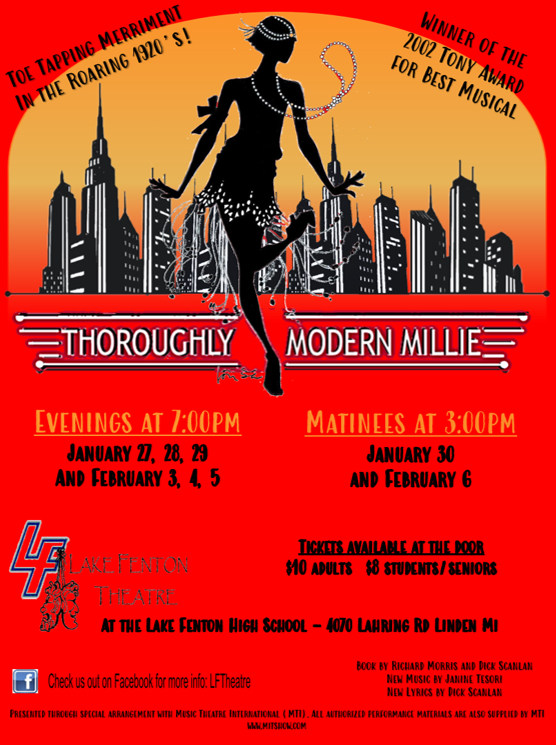 LakeFentonMS's tweet photo. Lake Fenton Theatre Presents Thoroughly Modern Millie https://t.co/zpa2JFiaEa https://t.co/ozWxbKdNQf