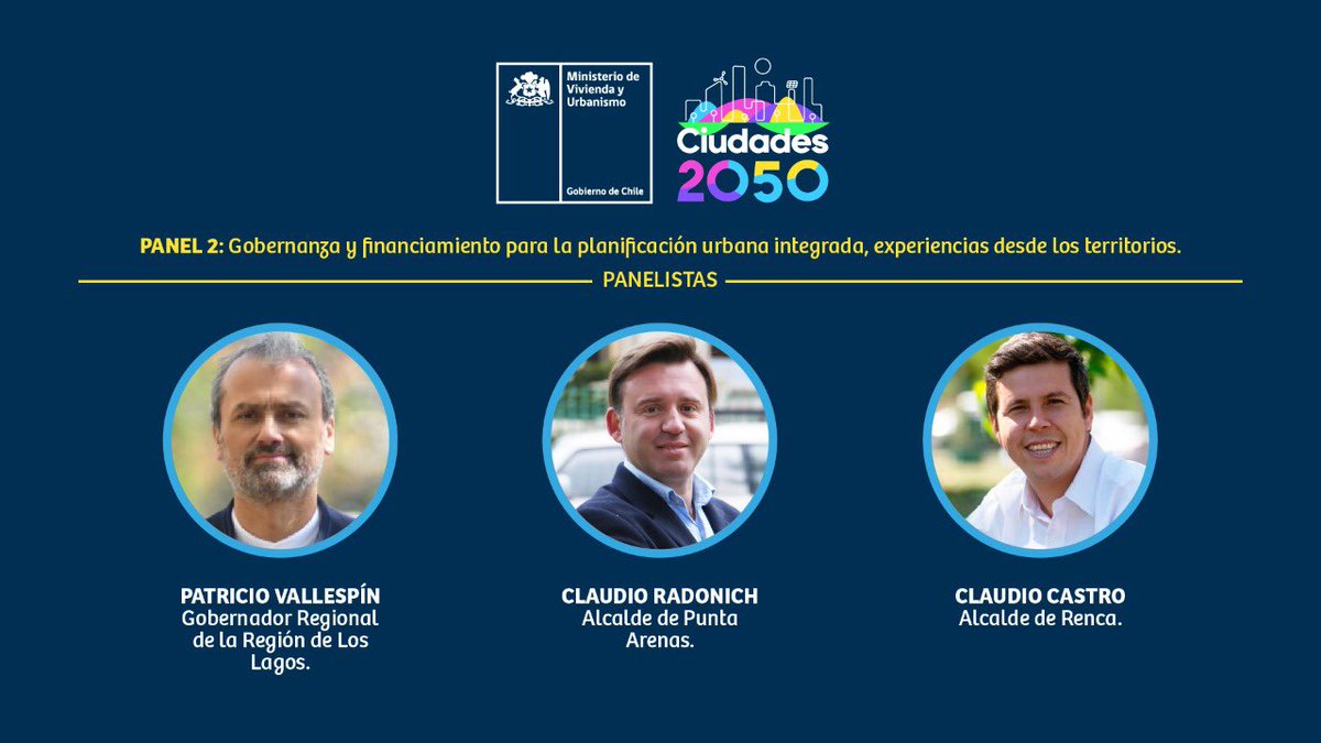 📣 Destacados expertos nacionales e internacionales serán parte del Seminario Internacional #Ciudades2050: Planificar ciudades desde el territorio.

📆 19 de enero | 09:00 horas en emol.com 

<a href="/cndu_chile/">Consejo Nacional de Desarrollo Urbano</a> <a href="/el_BID/">Banco Interamericano de Desarrollo</a> <a href="/BancoMundialLAC/">Banco Mundial | América Latina y el Caribe</a> <a href="/onuhabitat/">ONU HABITAT América Latina y El Caribe</a> <a href="/PNUDChile/">PNUD Chile</a> <a href="/cepal_onu/">CEPAL</a>
