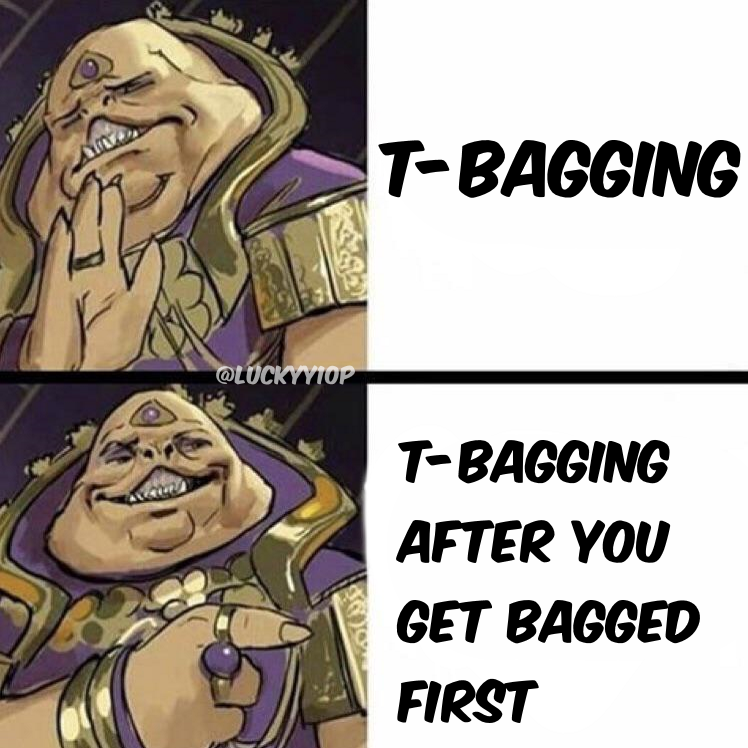 LUCKYY10P's tweet photo. It's only okay if they bag first  😂😂
#Destiny2 #Meme #Bungie https://t.co/gTMbFrdDud
