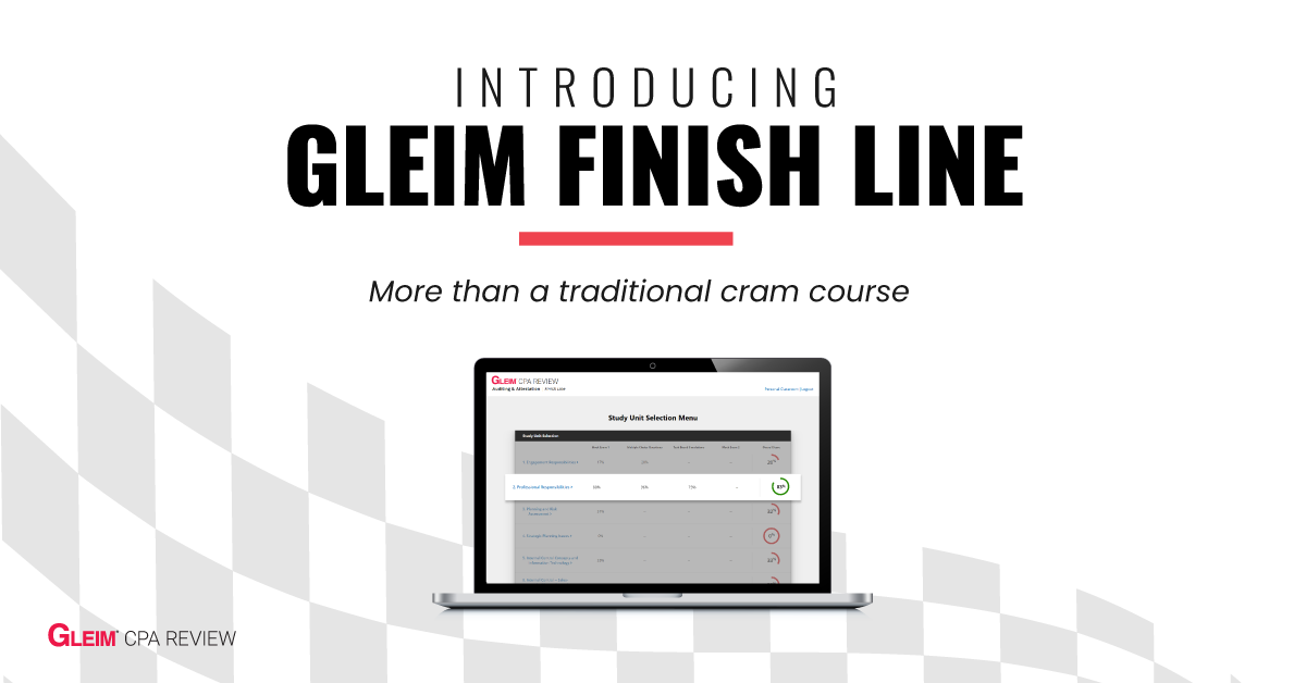 We're excited to announce our new #CPA final review course, Finish Line!
For a limited time, you can get it for only $99.95! 
✅ Includes 2 Mock Exams, digital outlines, &amp; more!
Pass using the 1st ever CPA final review brought to you by the #1 CPA provider bit.ly/3esW1IX