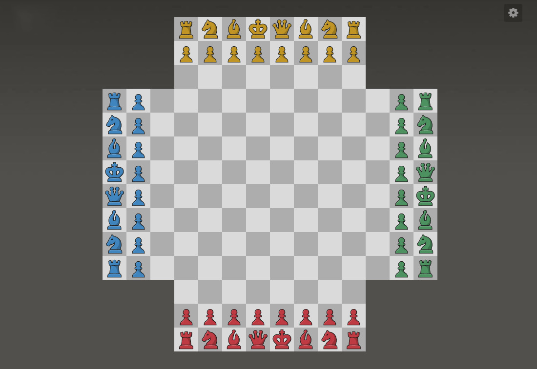 queens_tale's tweet photo. 4 player chess is sooo much fun!  A wild experience when played with some good friends. Who else here enjoys this chess format?  #chess #4playerchess #chesspunks #indiegamedev

♔♚♕♗♝♘♙♟♖♜x4 https://t.co/QQSaVDNcXQ
