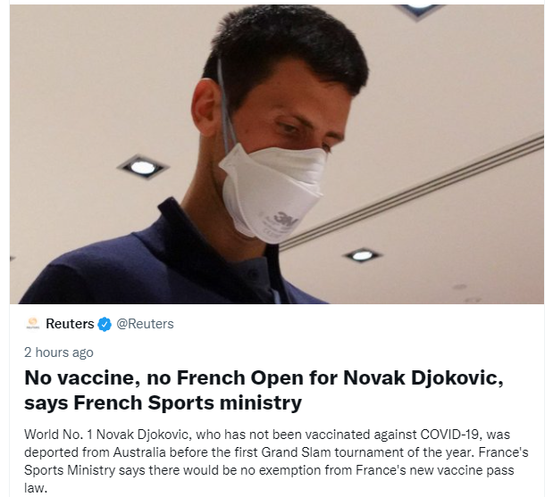 AHA! How can anyone say #AustraliaHasFallen when FRANCE SAYS THE SAME THING!!
Welcome to FOLLOWING RULES #novaxdjokovic 
SUCKED IN YOU ENTITLED WANKER!