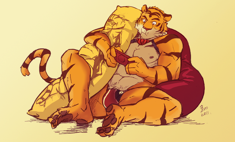 BuildTigerHero's tweet photo. "Hmm... I should do some heroic stuff since it /is/ the Year of the Tiger, but..."

Build Tiger diverted the rest of his attention to his game. All that was left was the sound of the game, his mashing buttons, and grunts within his apartment.

art: nick300 https://t.co/KByunkxTmj