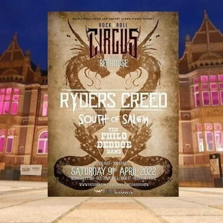 Ryders Creed - South Of Salem  - The Philo Beddoe Band at The Redhouse on 9th April 2022.

Tickets available here >> fatsoma.com/therocknrollci…