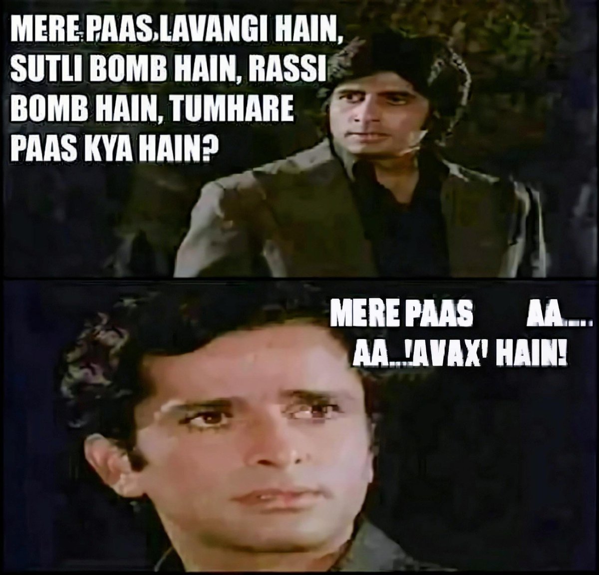 AdvocateSharin's tweet photo. Even if u hv all bombarding coins of d world except AVAX, U r still poorer than 'THE' #AVAX #HOLDER ,EVEN LEGENDS @SrBachchan &amp; late Shashi Ji AGREED TO THIS??😉😉-
@AvalancheHub #AVAX #Avalanche @Avalanche_In  #AvalancheIndiaMemeContest #Avalanche @darkseid89931 #AvalancheRush https://t.co/QchvhEbybP