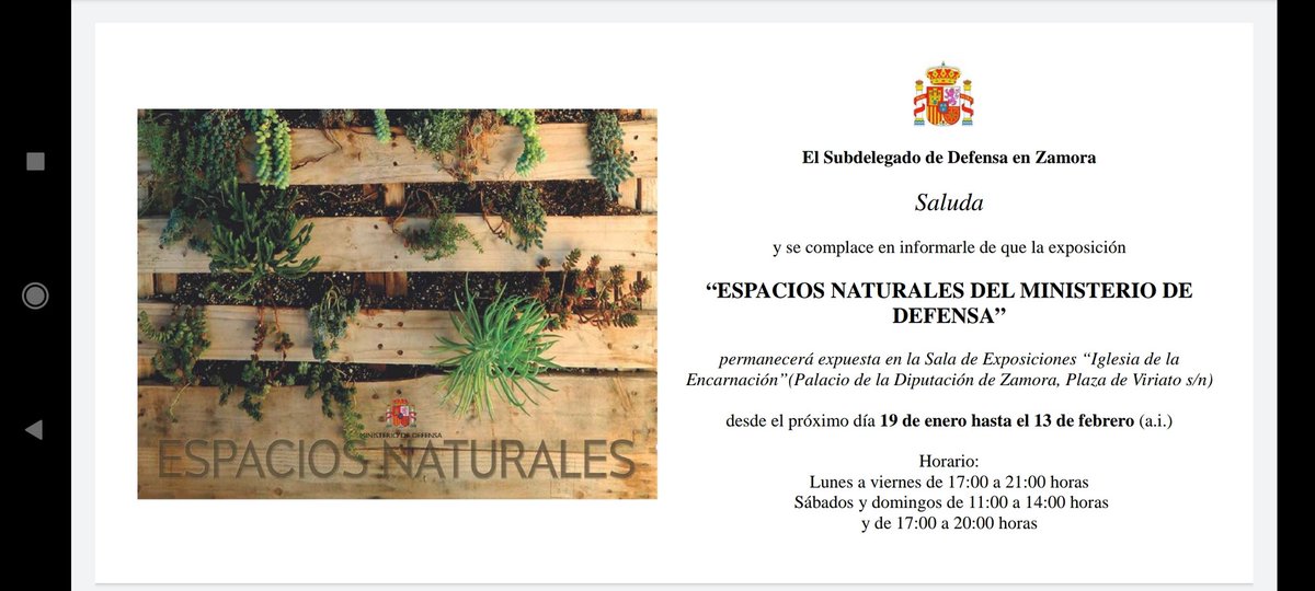 Exposición "Espacios naturales del Ministerio de Defensa"