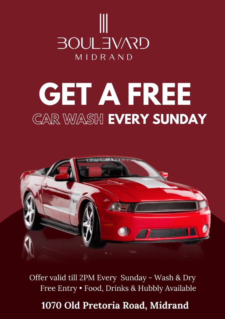 monavoni_braam's tweet photo. Sunday's are for chilled vibes, we mean good people, good music and a fresh clean car wash, absolutely on us! 🧽🧼💦

Free car wash, offer valid till 14H00! See you Sunday!

1070 Old Pretoria Road, Midrand 📍 https://t.co/2ZUVgug5Ct