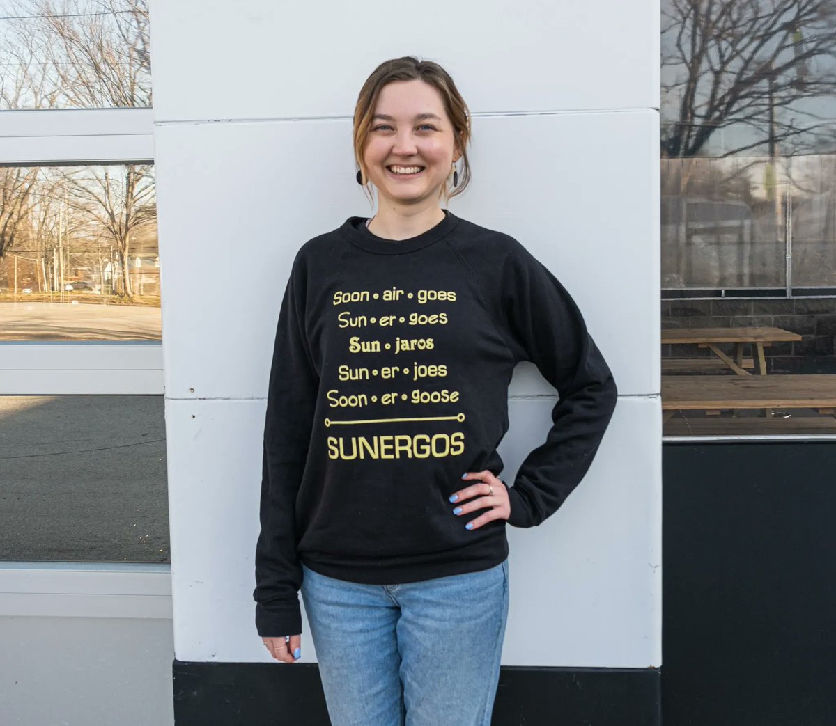 SunergosCoffee's tweet photo. How do you say Sunergos? 😂 Check out our new sweatshirt to see some of the more popular pronunciations. Let us know your personal favorite!
#sunergoscoffee #sunergos #localcoffee #coffeeshop #coffeeculture https://t.co/LKQALLmWXs