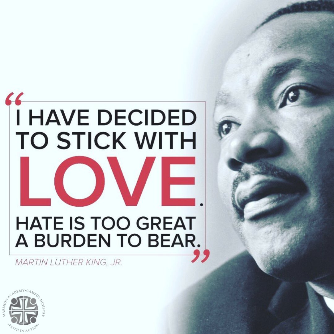 Let today be a reminder of our call as Christians to reach out in love to one another.