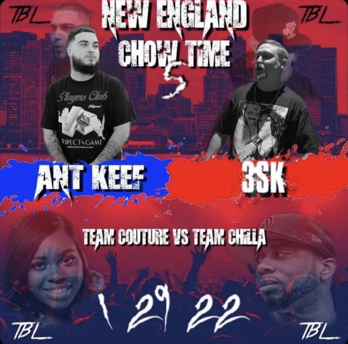 1/29 “CHOWTIME” Team <a href="/COUTURE401/">Couture👑🍫🎤</a> Vs Team <a href="/chillajones/">Kingpen 👑✍🏿</a>  🔥🔥 HHIR will Be in The Building We Got <a href="/CityyTowers/">Cityy Towers</a> &amp;  <a href="/xcelgawd7/">The God</a>  As 2 of the 5 Judges $1000 for Body Of the Night Let’s go 🔥🔥 #DWI