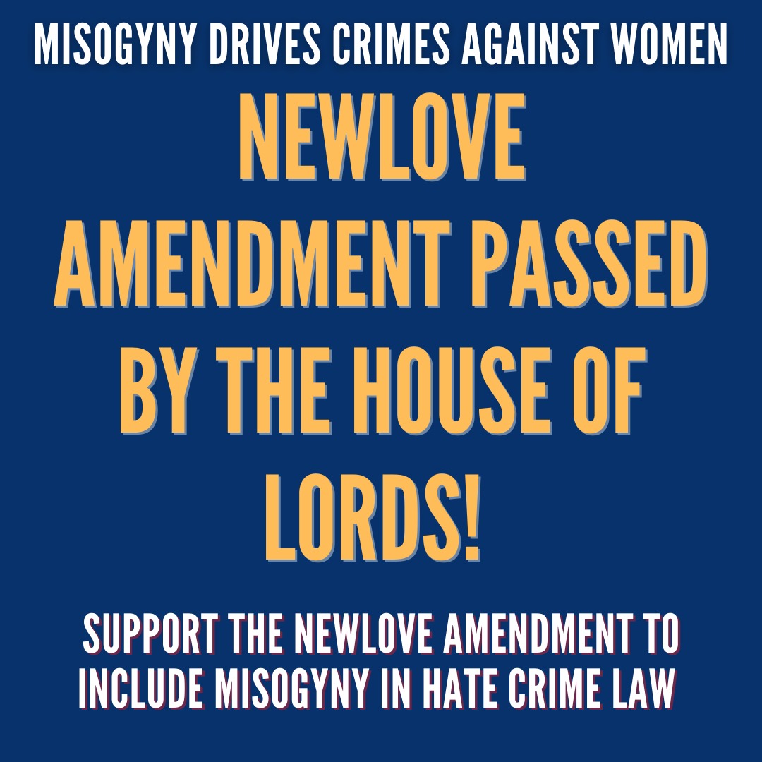 stellacreasy's tweet photo. 🚨🚨Breaking! The House of Lords just voted to include the @baronessnewlove amendment to make misogyny part of hate crime! 242 to 185 votes…now it’s up to MPs to support so ask your mp for #deedsNotWords on violence against women! 🙌🙌🚨🚨 https://t.co/2j0zRbRbVM