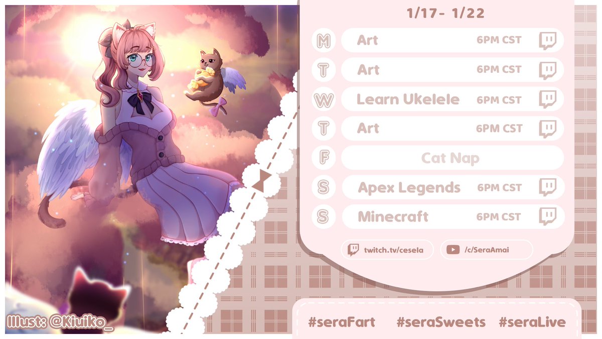 ceselaaa's tweet photo. 🍬Schedule🍬

Another comfy week! I can't wait to start to play the ukelele :D

Twitch: https://t.co/2H51aOmYn3
Prism Virtual Discord: https://t.co/yEsvaBFJZ6

#PrismVT https://t.co/mlNdoQi4VE
