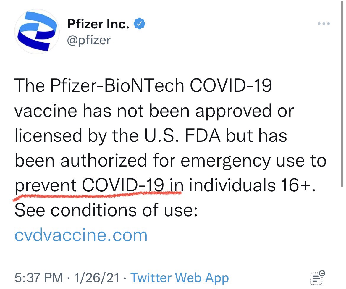 beinlibertarian's tweet photo. Don’t let ‘em tell ya it’s wasn’t sold as a preventative. https://t.co/Tw2kR2E9Pa