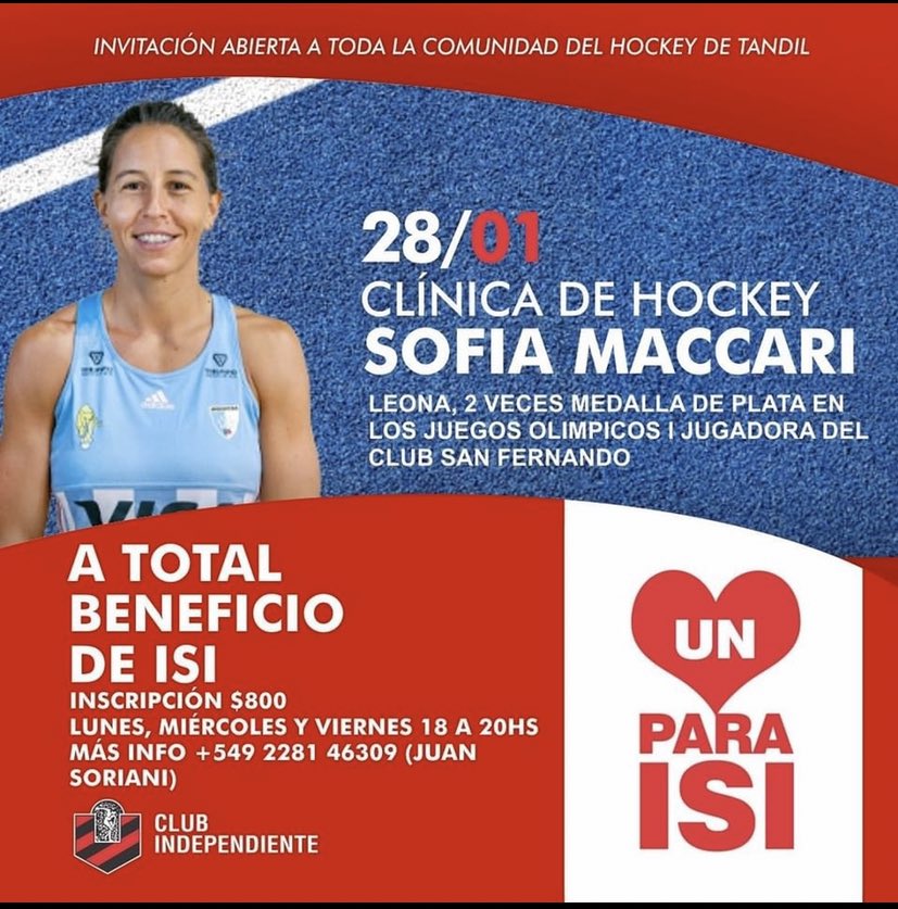sofimaccari's tweet photo. Si están en Tandil o por la zona los espero!! 
Clínica a beneficio de @corazonparaisi !! Súmate ❤️🙌 https://t.co/V1bh9LTxm5