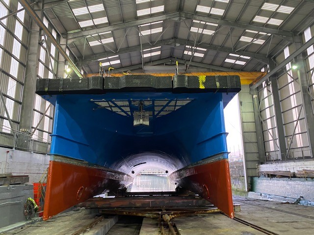 Mainstay_Marine's tweet photo. Great to welcome Maritime Craft Services (MCS) to our yard. The first vessel ‘Pampero’ was relaunched over the weekend after completion of #class #survey. 

#CTV #marineservices #maintenance #slipway #vessel #crewtransfer https://t.co/kxD1oMPdu1