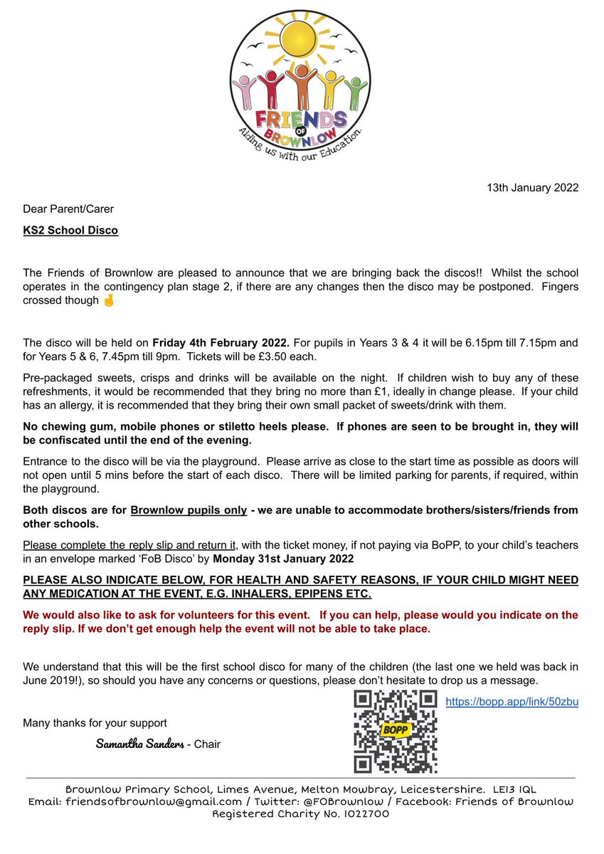 FOBrownlow's tweet photo. Don't fret, we are planning a EYFS/KS1 disco for the children at the end of the school term in July (these take a little more planning and organising).
If you have any questions, please feel free to drop us an email/PM. https://t.co/5e3g1QV2by