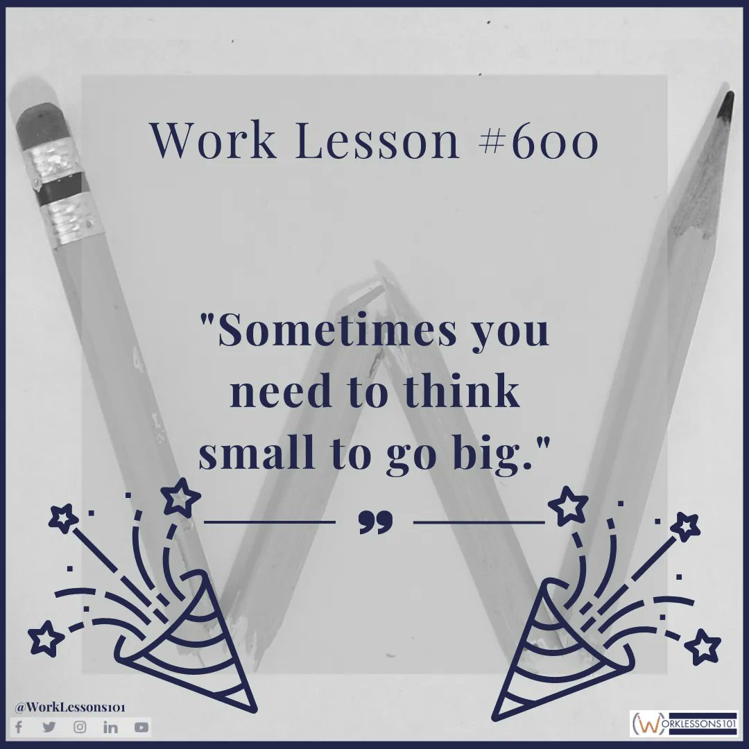 worklessons101's tweet photo. ✨So, instead of thinking you can't reach them... try to transform your big goal, break them down into smaller manageable goals with steps.
✨Healthy and strong habits take discipline and time to develop. Consistency doesn't happen overnight.
#worklessons101 #careergoals #goals https://t.co/fQ1dia1wEo