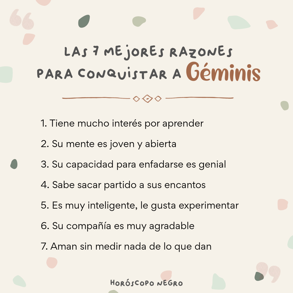 Las 7 mejores razones para conquistar a #geminis ✨🔮✨ #horoscoponegro