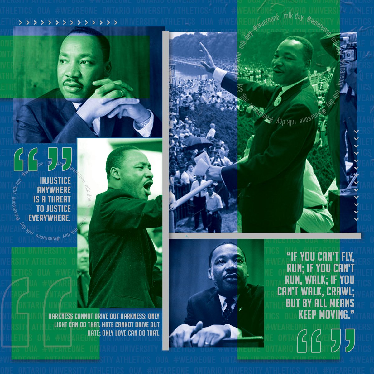 OUAsport's tweet photo. 💬 | "Darkness cannot drive out darkness; only light can do that. Hate cannot drive out hate; only love can do that." 

#WeAreONE | #MLKDay https://t.co/hT1YQ8GfOQ