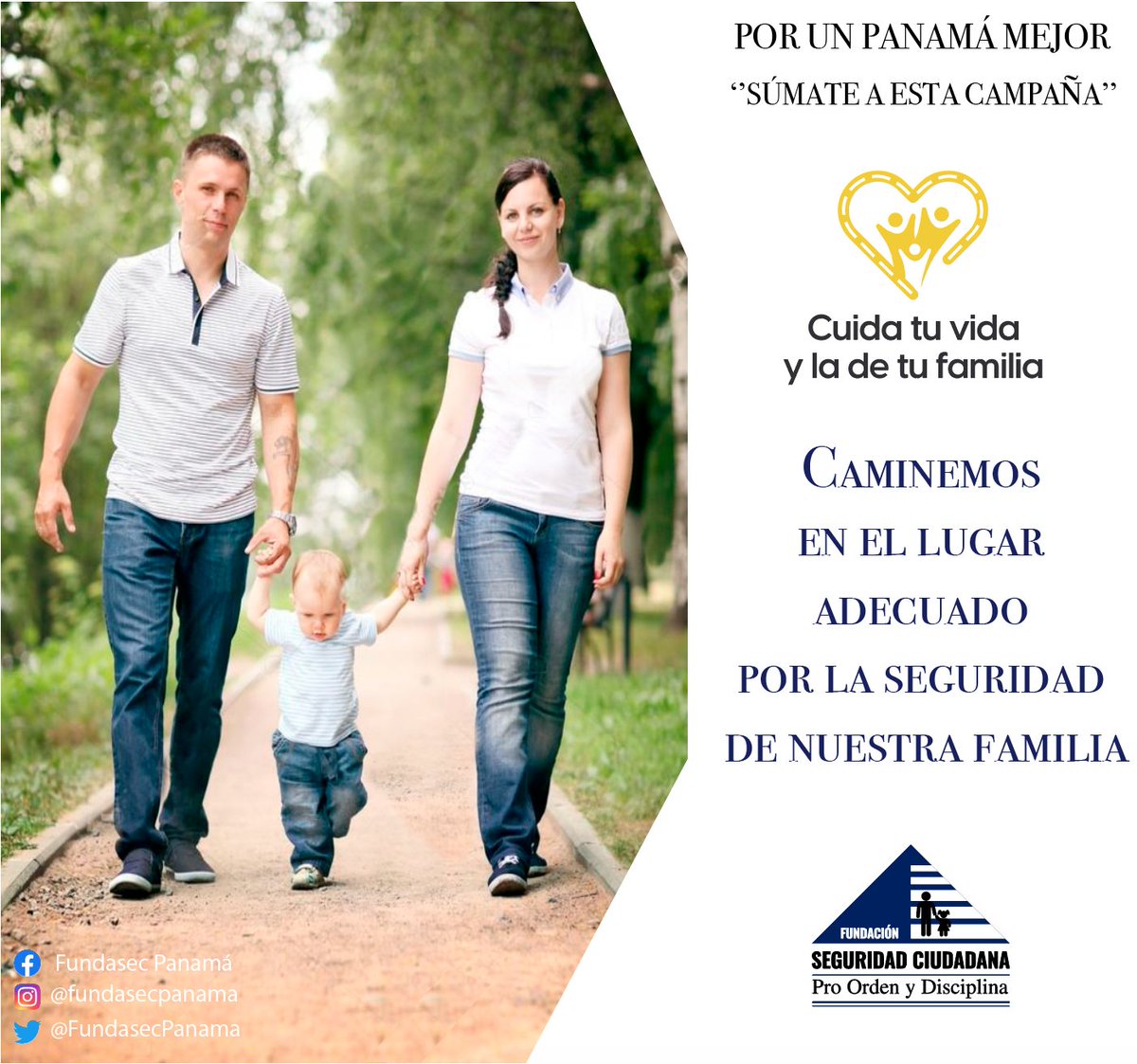 FundasecPanama's tweet photo. Acompáñanos y forma parte de esta iniciativa impulsada por FUNDASEC Panamá. Con el aporte de todos, podemos lograr que en Panamá existan peatones más responsables por el bienestar de nuestra familia. https://t.co/TSobTzG64Y