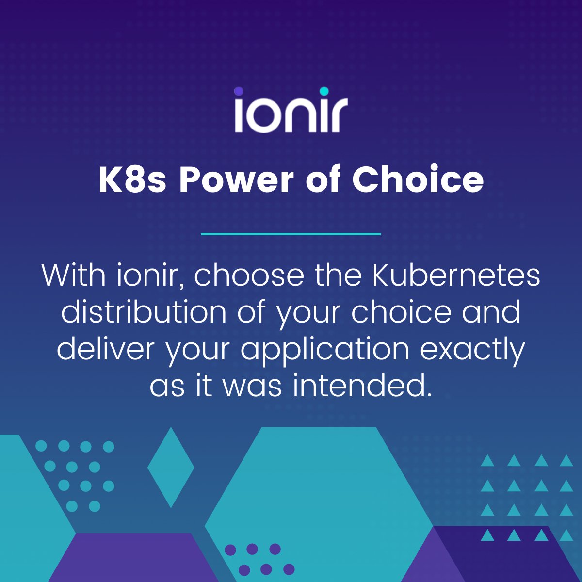 IonirCloud's tweet image. With ionir, you can choose (or not choose) the #Kubernetesdistribution and deliver your application exactly as it was intended. ionir is the only #Kubernetes data services platform designed to adapt to technology changes and evolving customer needs.
ionir.com/kubernetes-dis…
