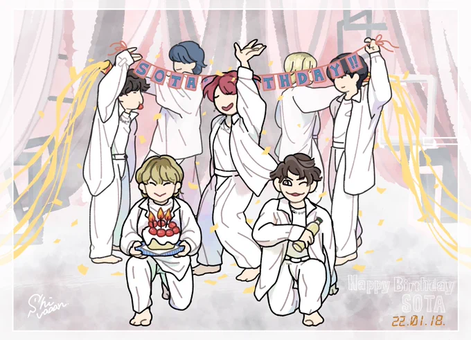 ソウタくんお誕生日おめでとうございます!!🥳㊗️🎊👏🎂✨
この1年もたくさんの愛と思い出に溢れますように!
ネバーランド連れてって!(うちわ)
 #HAPPYSOTADAY_2022
 #BEFIRSTファンアート 