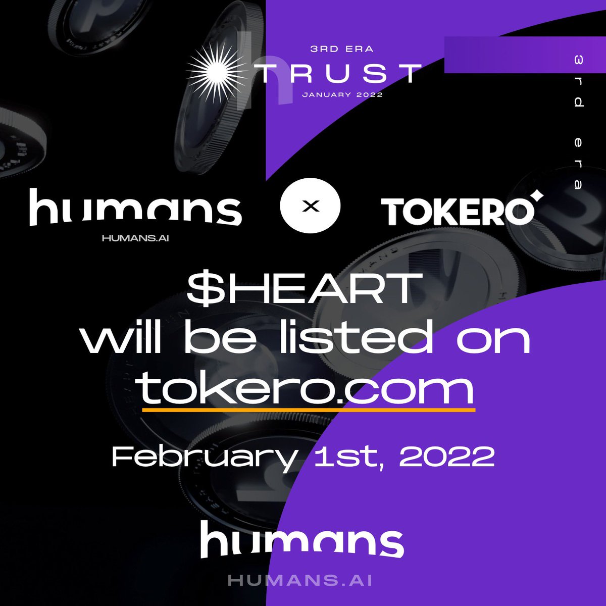 Humans.ai (@humansdotai) on Twitter photo 🚀💫 We’re excited to announce that we’re partnering with Romanian exchange platform <a href="/tokeroexchange/">TOKERO Crypto Exchange</a> for the listing of $HEART tokens. $HEART will be available for trading on Tokero starting from the 1st of February. medium.com/humansdotai/we… 🚀💫 We’re excited to announce that we’re partnering with Romanian exchange platform <a href="/tokeroexchange/">TOKERO Crypto Exchange</a> for the listing of $HEART tokens. $HEART will be available for trading on Tokero starting from the 1st of February. medium.com/humansdotai/we…