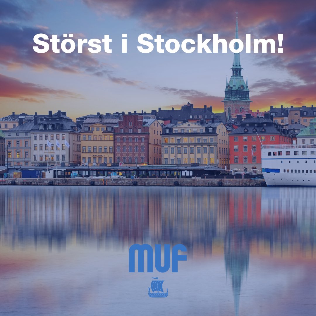 muflidingo's tweet photo. NU ÄR VI STÖRST I STOCKHOLM!

Stort tack till alla ni medlemmar som utgör vår förening. För första gången på många år är nu MUF Lidingö återigen den största MUF-föreningen i länet. För detta vill vi tacka alla er, över 200 medlemmar, som har gjort detta möjligt.

Stort tack! https://t.co/4t33re2wea