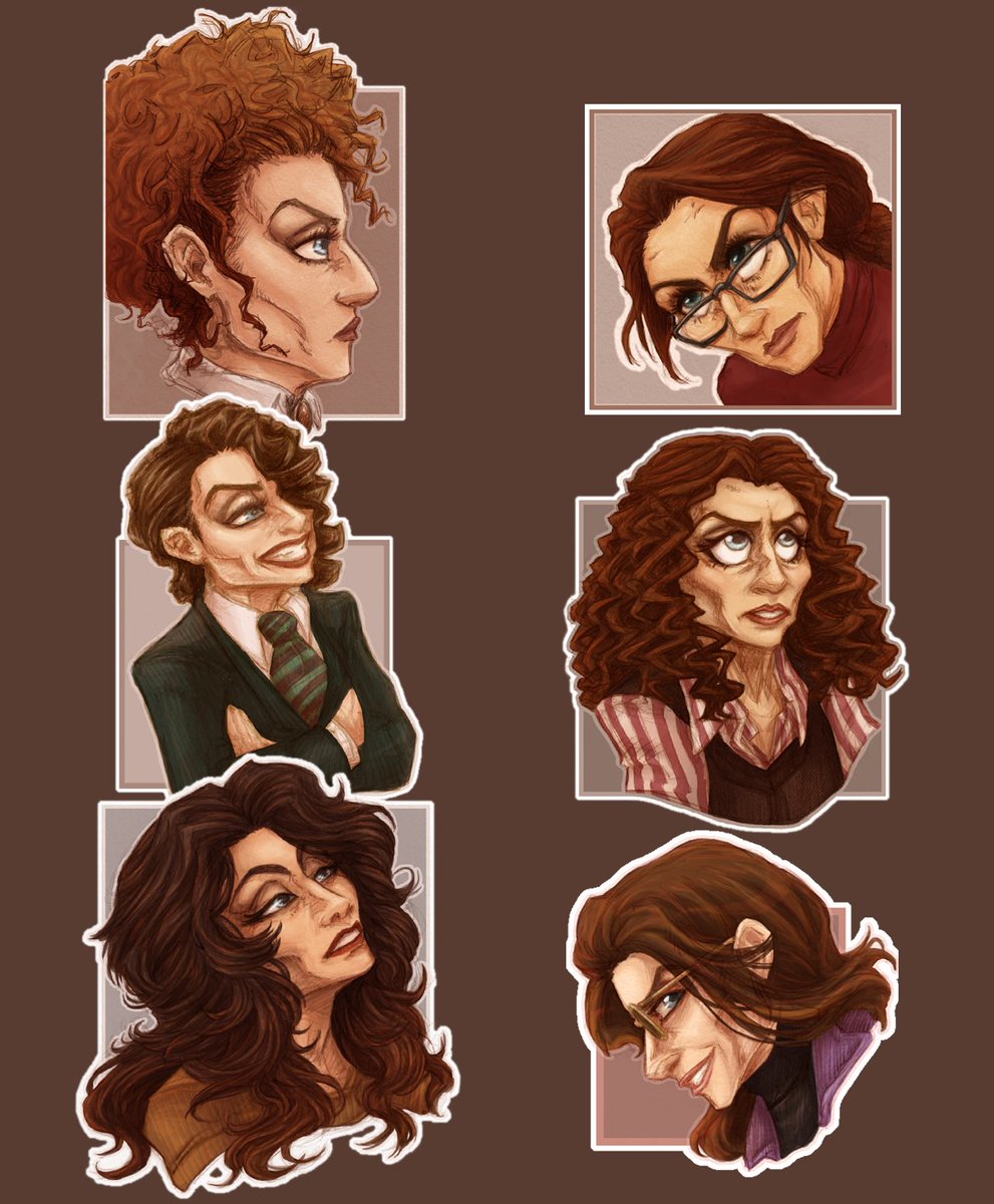 Faerthingale's tweet photo. A week's worth of sketches coloured! (And my favourites) Thank you @MichelleGomez for inspiring this lowly fanartist to work on improving every day.
#drwhomissy #Missy #MaryWardwell #caosLilith #Laurademille #madamerouge #thelady #doompatrol #mirandacroft #theflightattendant https://t.co/AOv3BynJCX
