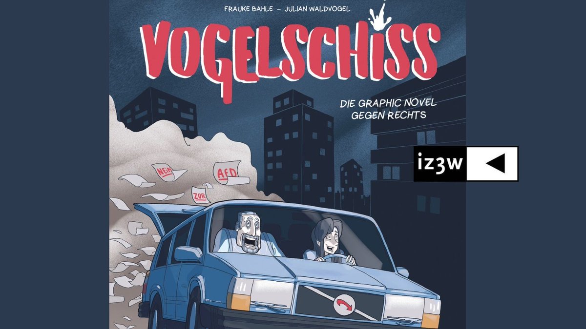 ► Frauke Bahle, Julian Waldvogel: <a href="/Vogelschisss/">vogelschiss.comic</a>  –
Die Graphic Novel gegen Rechts | Guano Project

Mit #Witz und #Kreativität zum Engagement gegen Rechts! Eine fiktive #graphicnovel angelehnt an reale Geschehnisse und Personen  

#Rezension von Eva Böhm: iz3w.org/zeitschrift/au…