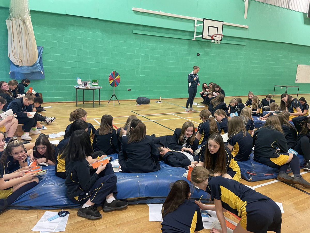 Reading Week <a href="/Elloweshallspo1/">Ellowes Hall Sports College</a> 
Today in PE we were reading the magnificent book, Gold Fish Boy by @lthompsonwrites Our gymnastics equipment came in handy to make sure students were comfy! We loved the reference about the PE teacher!  <a href="/MrsGTilley/">MrsGTilley</a>#GoldfishBoy
#ReadingSchool